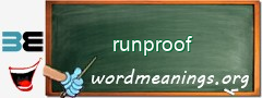 WordMeaning blackboard for runproof